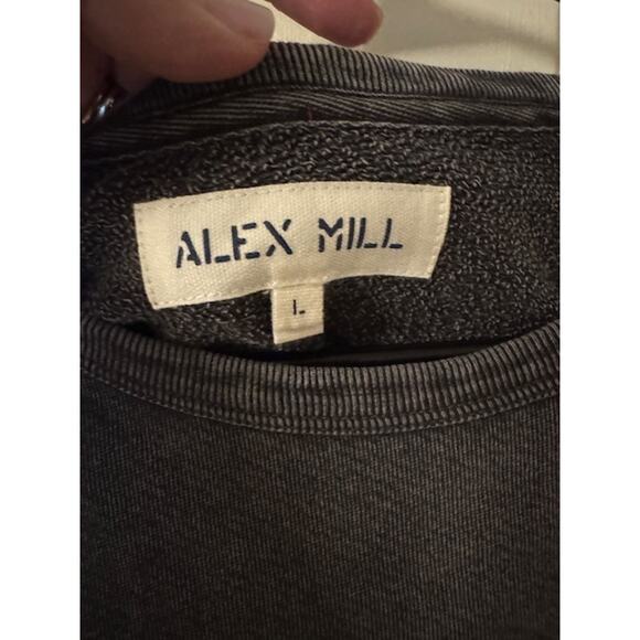 Alex Mill Frankie Sweatshirt Vintage Washed Black L - Picture 5 of 7